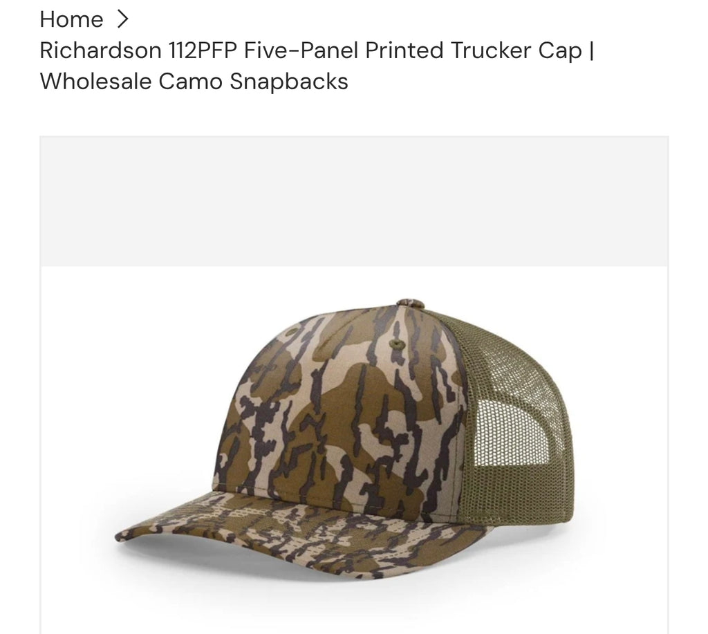 Hunting club special Mossy Oak Bottomland Richardson 112PFP 5 panel
