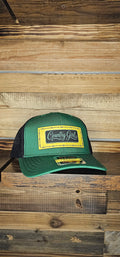 Richardson 112 Hat grn/blk leather patch Country girl