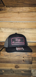 Richardson 112 Hat blk/ch embroidered  high maintenance patch