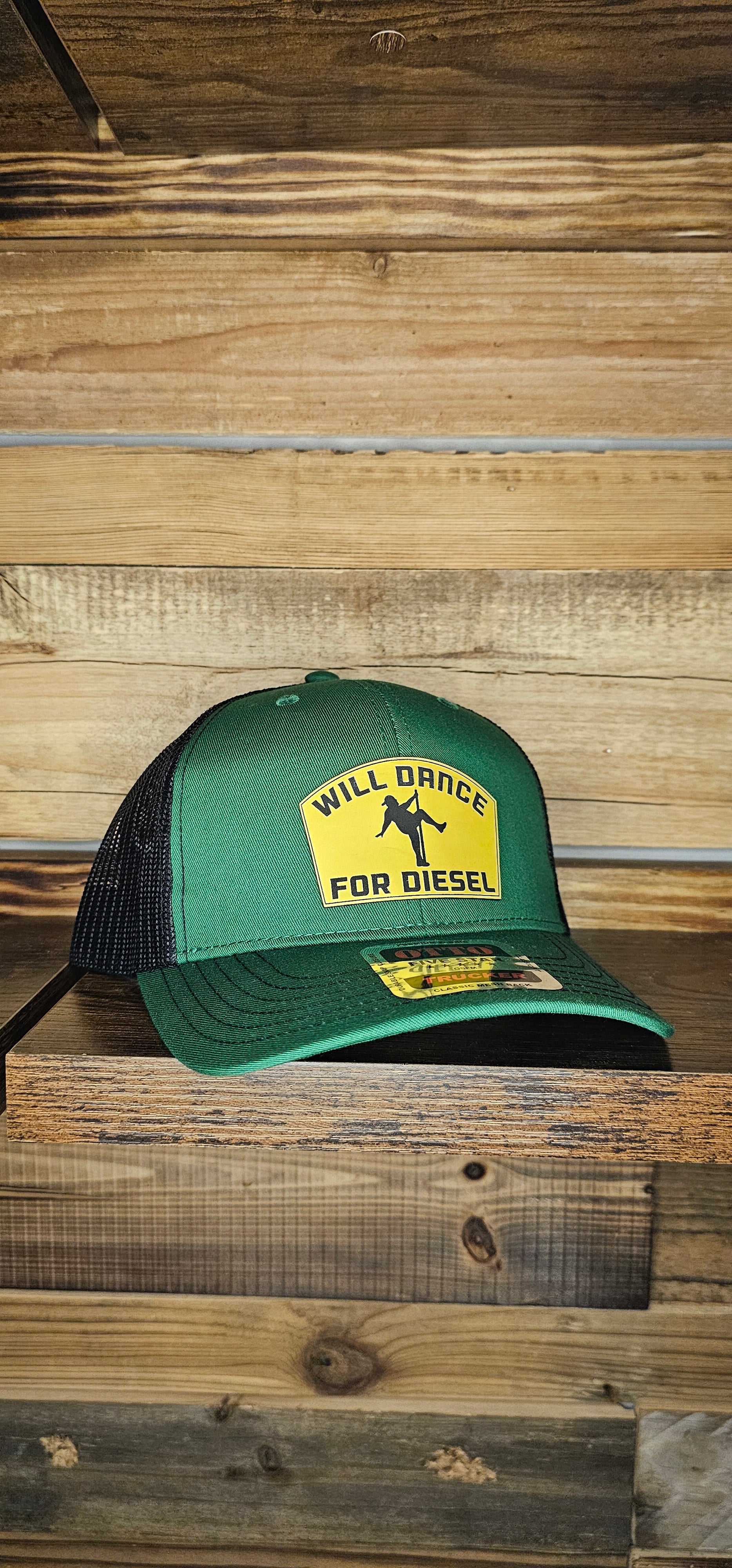 Richardson 112 Hat grn/blk leather dance for diesel