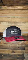 Richardson 112 Hat r/blk/wh leather Pete patch