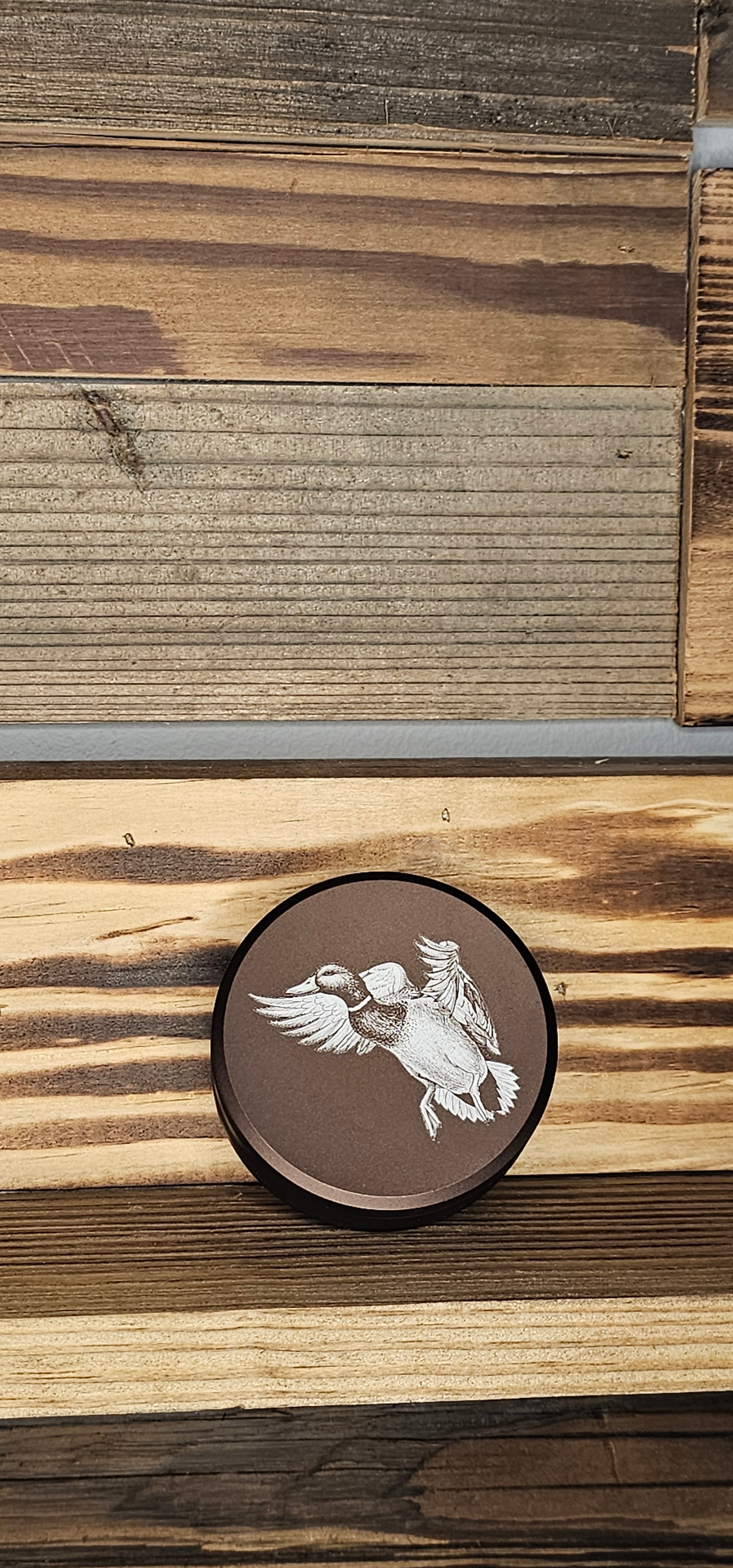 ToughSnuffCanz with your choice of design and customized engraving-Coffee Brown